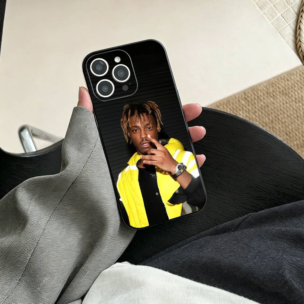 Coque de téléphone pour iPhone 17, 16, 15, 14, 13, 12, 11 Plus, Pro Max, Autres Housse Souple Noire Rapper 999 J-Juice W-WRLD