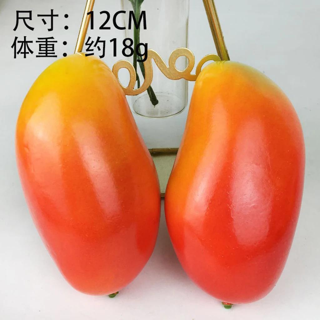 Simulation Fruit Model Fake Mango Ornaments 12cm Artificial Mango Fruit Photo Props Fruit Shop Decor Model Window Display Props