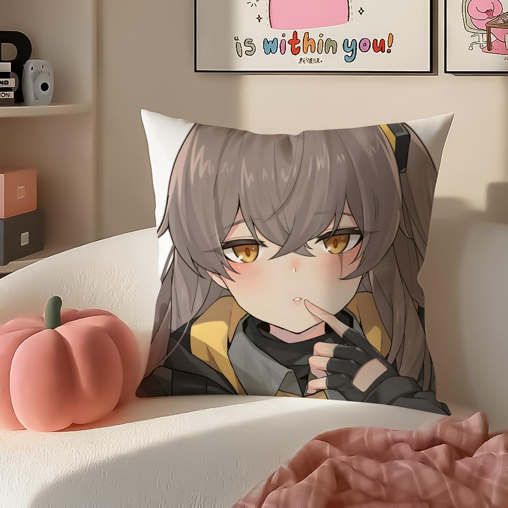 Vedio GGame GGirls Frontline Cushion Cover Pillowcase Short Plush Invisible zipper Room Sofa Cushion Cover