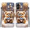 Handmade PU Leather Flip Case for Xiaomi Poco X7 Pro Anti-Slip Shockproof Cover with Wrist Strap & Heart/Rose Cat Designs