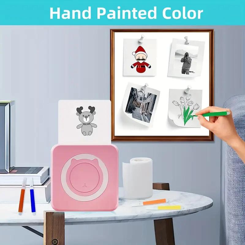 Mini Pocket Printer Gifts Portable Thermal Printer For Pictures/Retro-Style Photos/Receipts/Notes/Lists/Label/ Memo