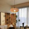 Boho Style Rattan Chandelier 32CM Lamp Shade Vintage Hanging Light Pendant Lamp for Home Decoration Lighting Fixture E27 Light