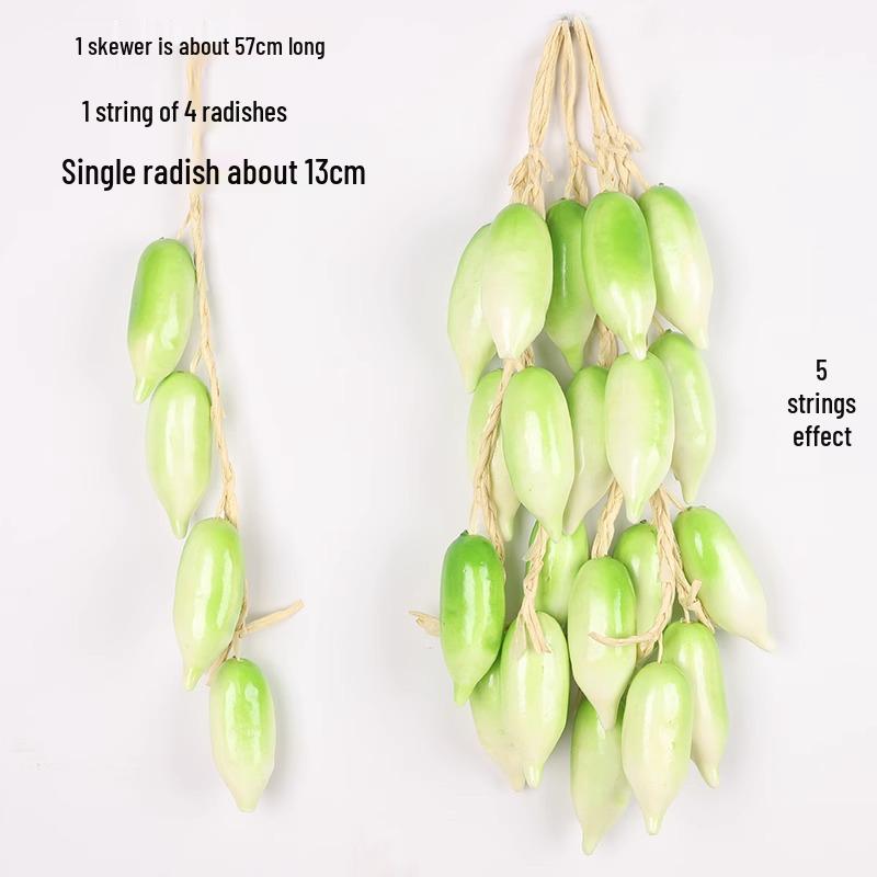Artificial Vegetable & Fruit Skewer Wall Hanging - Chili & Corn Decor