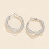 Luxury Large Exaggerated Diamond Hoop Earrings for Women - Cold Style Fashion Jewelry