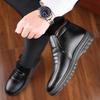 Winter plush warm plush high-top leather shoes men's medium cotton shoes non-slip overalls men's shoes
