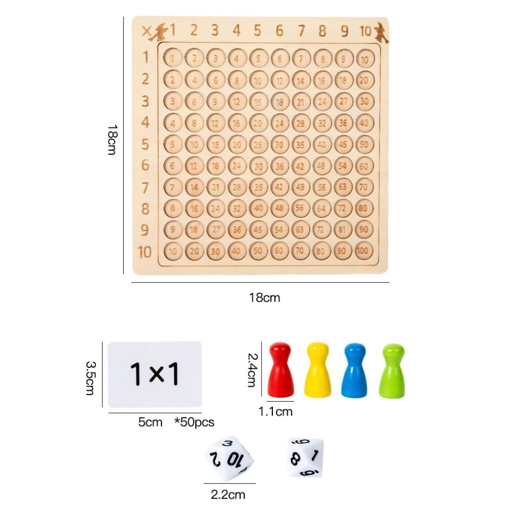 Montessori Educational Wooden Toys Children Baby Math Toys 99 Multiplication Table Math Arithmetic Teaching Aids for Kids Gifts
