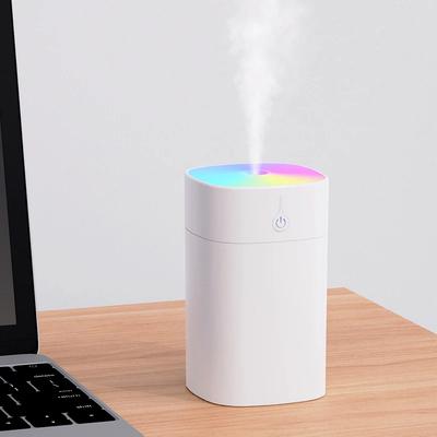 USB Mini Air Humidifier 400ml Aromatherapy Diffuser-Home & Car Use with Silent Ultrasonic Technology and LED Color Light