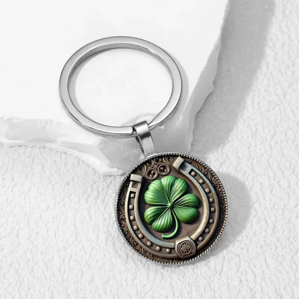 Mode legering nyckelring hänge rund metall nyckelring