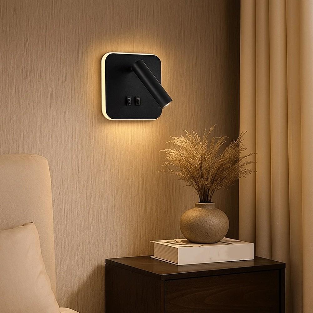 350 Degree Rotating Reading Wall Lamp Dual Switch Rotating Light Creative LED Wall Light  Corridor