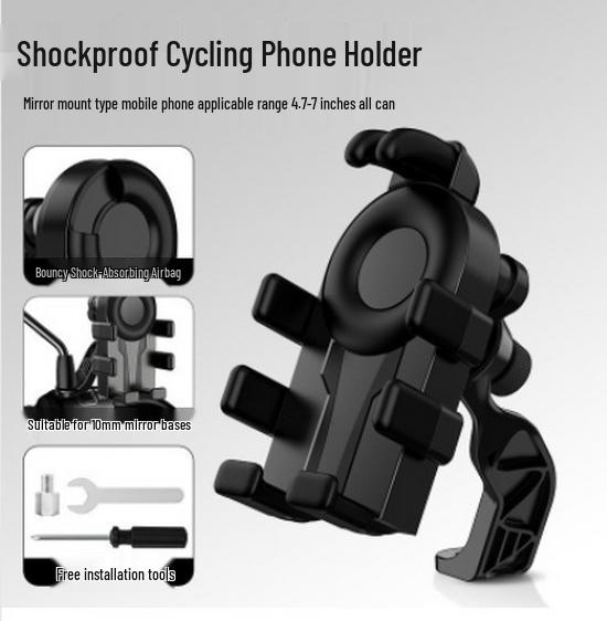 Shockproof Phone Holder for Electric Cars, Bicycles, and Motorcycles - Ideal for Delivery Riders and Navigation