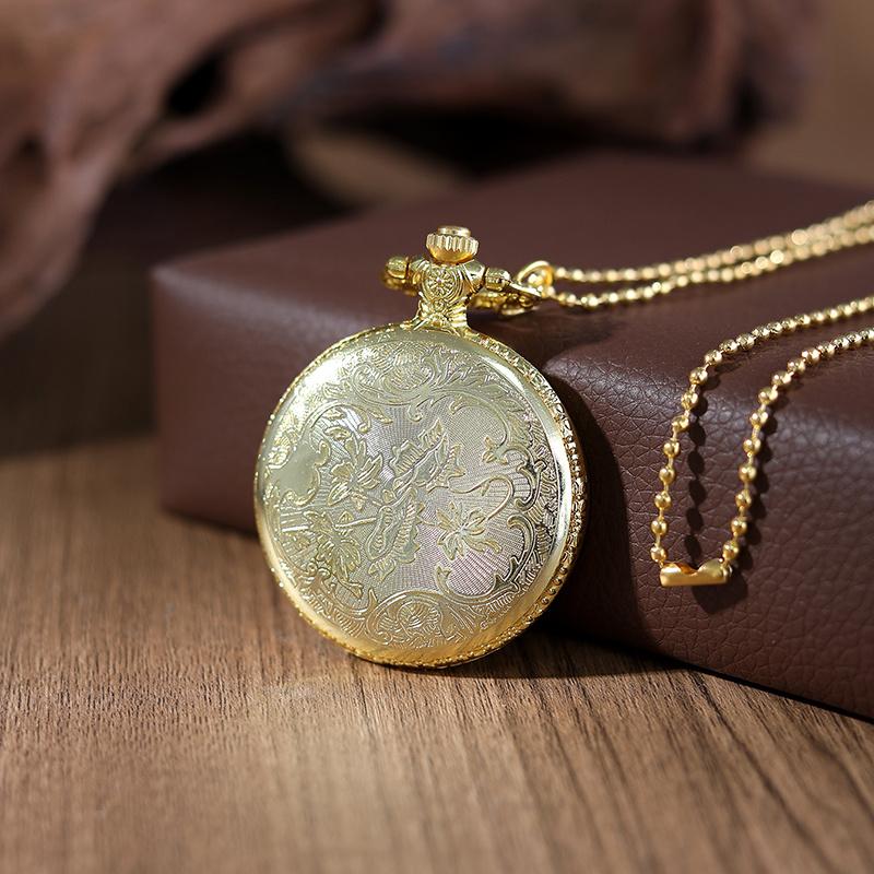Men Hollow Watches Retro Pocket Watch Women Mens Necklace Pocket Watches