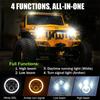 7 colių 150 W LED priekiniai žibintai DRL Angel Eyes, skirti Davidson Honda Yamaha jeep motociklui