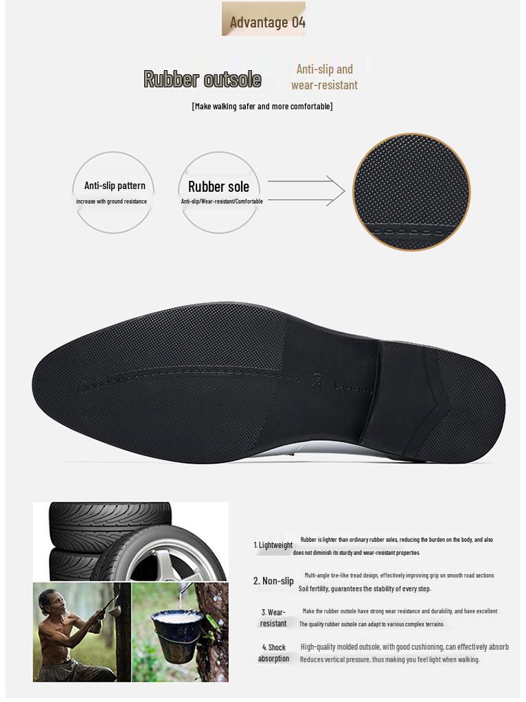 Herren Herbst 2023 Formelle Weiße Leder Slipper, Britischer Stil, Spitze Zehenpartie