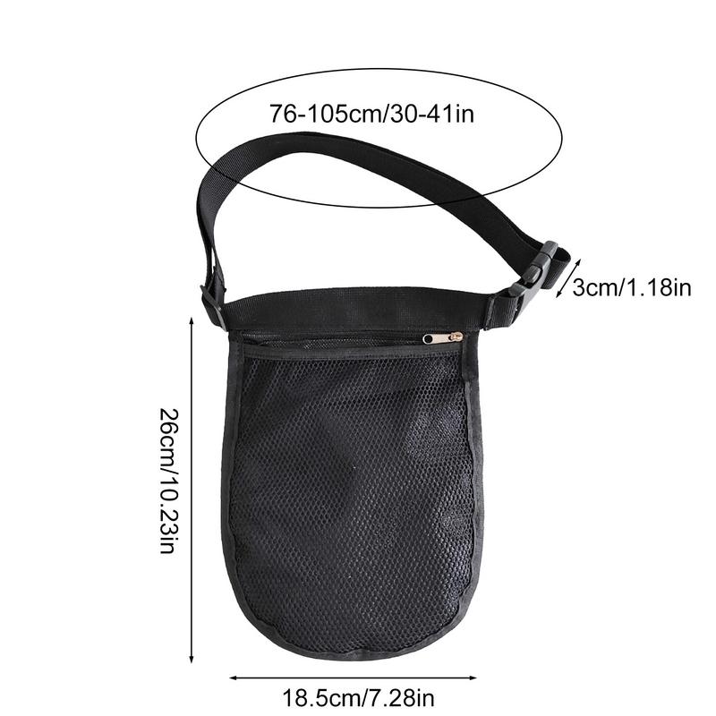 Tennisball-Bandhalter Netzdesign Schweißfest Schweißbeständig Ballhalter Verstellbar Tragbar Taille Hüfttasche Multifunktional Ball