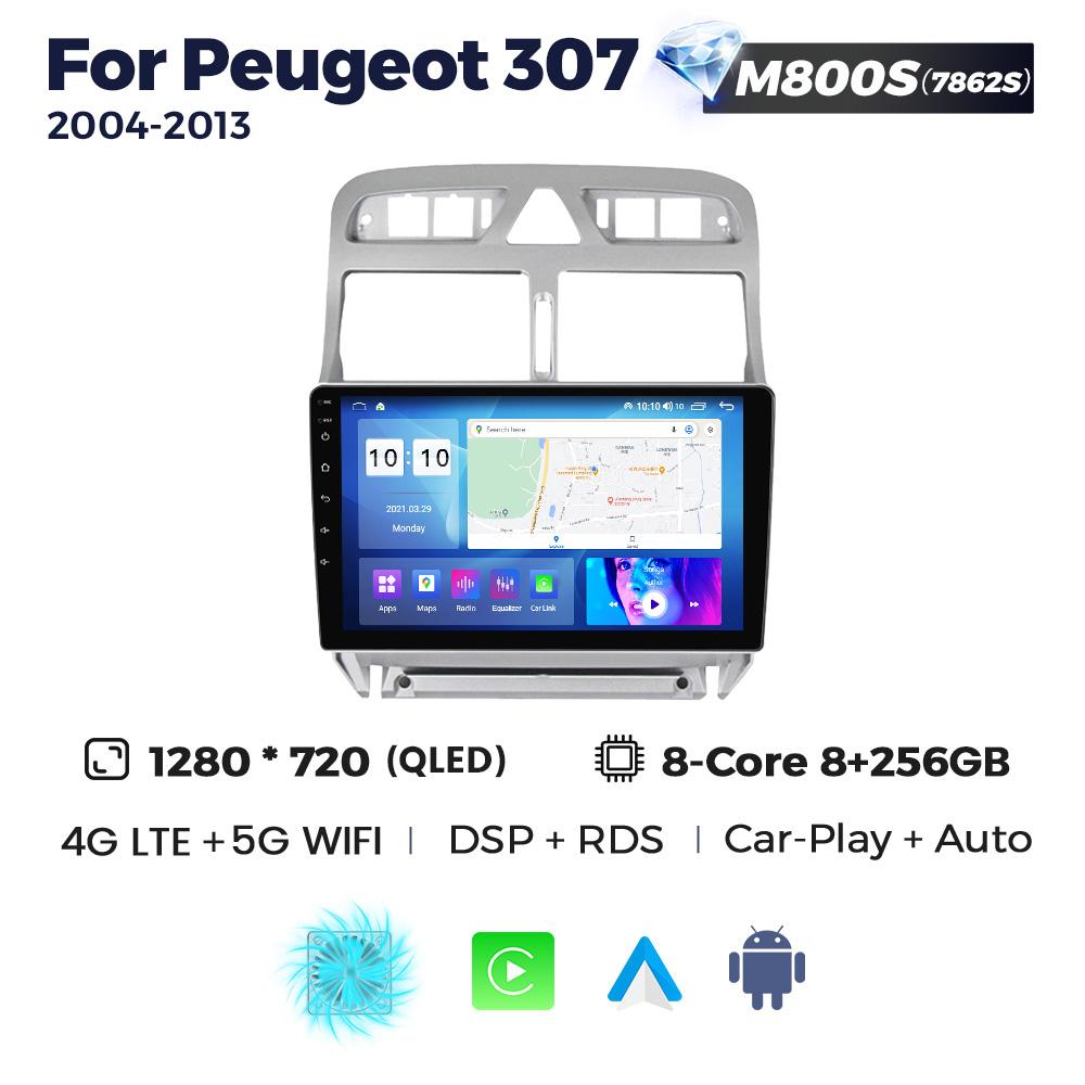 Navifly 9 Inch Intelligent Systems Multimedia Car Radio For Peugeot 307 307CC 307SW 2002-2013 Wireless Carplay Android Auto GPS