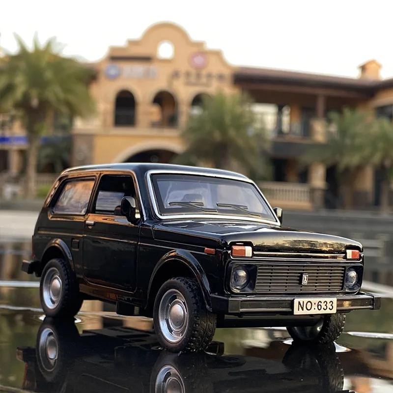 

1:32 Russian LADA NIVA LADA 2106 Alloy Model Cars Toy Diecasts Metal Casting Pull Back Music Light Car Toys For Children Vehicle чёрный