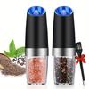 Gravity Electric Salt and Pepper Mill Tilt To Grind Automatically Battery Powered Coarseness Adjustable Upgraded Large Capac