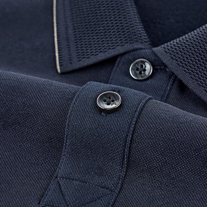 Seven Wool Blend Jacquard Long-Sleeve Polo Shirt