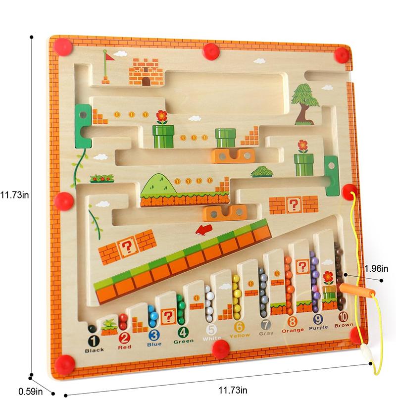 

Wooden Magnetism Number Classification Maze Learning Education Toys Children Early Education Puzzle Hue Design Sort Games Toys