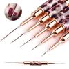 Dual-Use Nail Brush Pen Fiber Bristles Metal Body Multifunctional Nail Pen for Sculpting And UV Nail Art