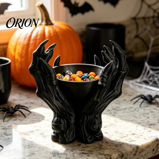 Stable Desk Accessory 3D Printed Gothic Demon Claw Trinket Dish, Devil Paw Decorative Practical Storage for Earrings Bowl, Jewelry Key Holder