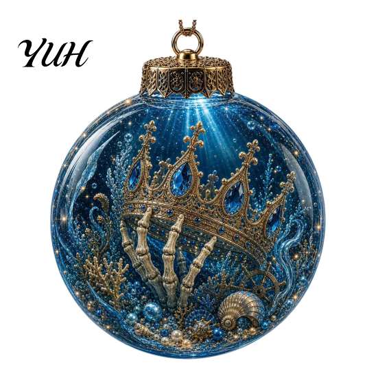 Einzigartige Meeresleben Weihnachtsgeschenke Ozean Kugel Ornament, Klares Acryl Leuchtend Kreative Baum Akzente Hängende Dekoration für Weihnachtsbaum, Feiertag
