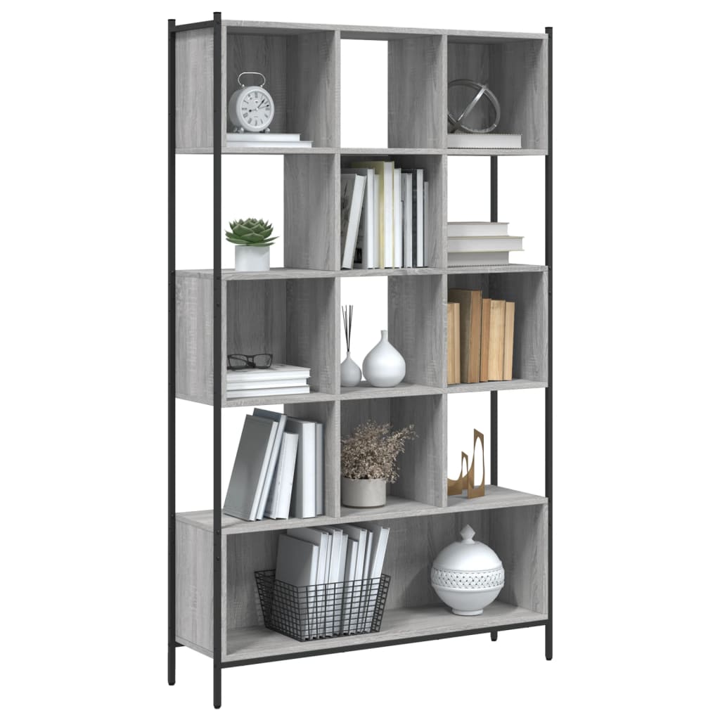 Bookshelf Gray Sonoma 102x28x172 cm Particleboard