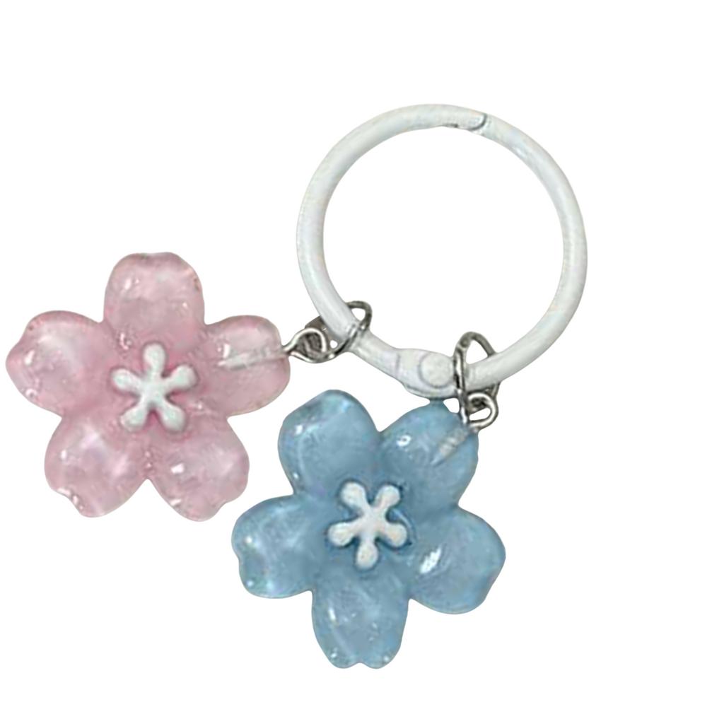 Elegant Cherry Blossom Resin Keychain With Detachable Carabiner Clip Key Chain For Keys Wallets And Gift Giving
