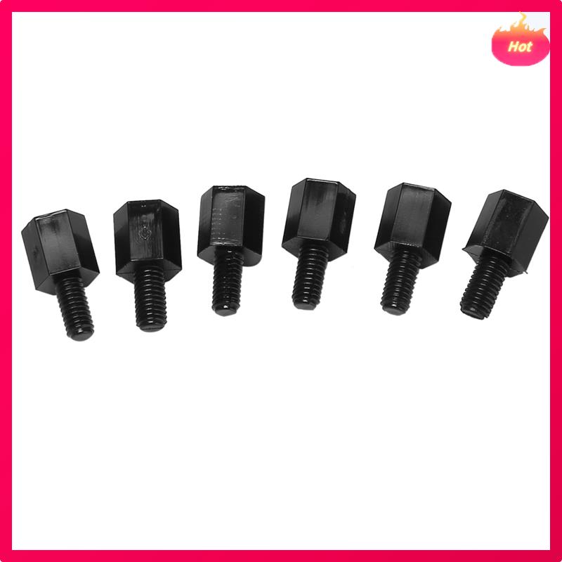 400X Motherboard Nylon Hex Standoff Threaded Spacer M3 Thread 6+6Mm Black