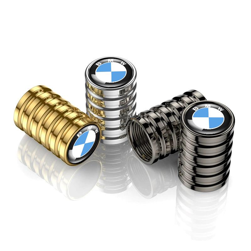 VOQO2 4Pcs Car Wheel Tire Valve Caps Tyre Rim Stem Covers Airdust Waterproof For BMW 1 3 5 7 series X1 X2 X3 X5 X6 G30 G20 G11 G12 F40