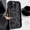 Luxury Black Star Print Phone Case For Samsung Galaxy S25 S24 S23 S22 S21 Ultra Plus FE A26 A33 A25 A16 A56 A53 Silicone Cover