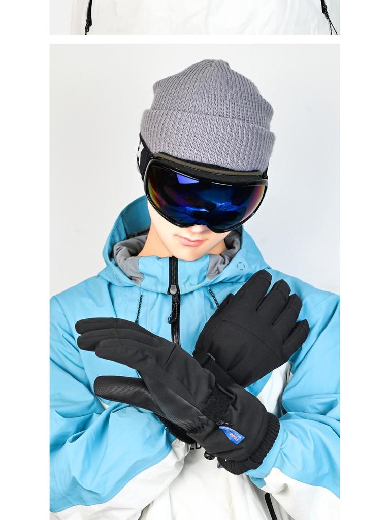 Velvet-Thick, Waterproof, Non-Slip Winter Ski Gloves for Men & Women - Windproof, Warm, Touchscreen, Perfect for Outdoor Activities.