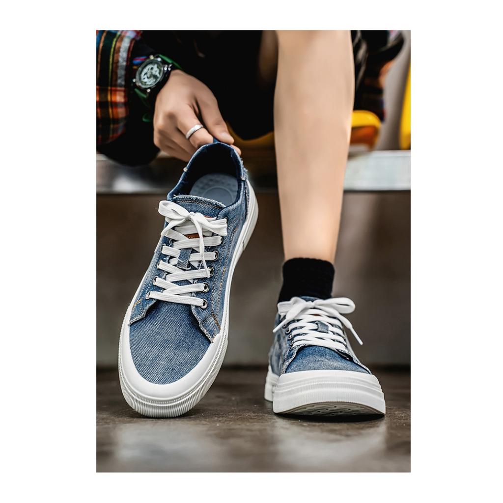 Scarpe da uomo in tela leggere e traspiranti, con suola morbida e scarpe casual da ragazzo, scarpe basse e piatte alla moda