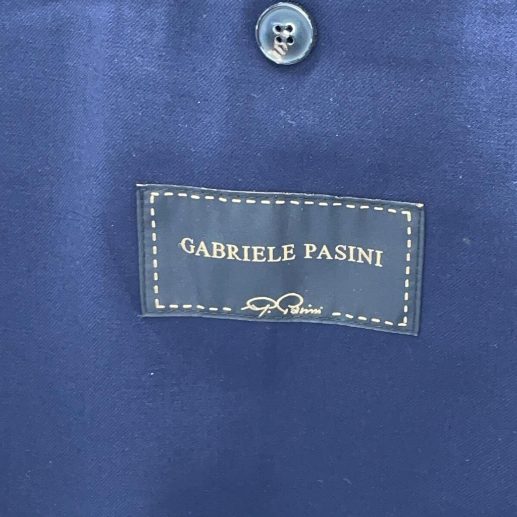 Gabriele Pasini [Excellent Condition/Domestically Authorized] JG16728Q Marzotto Incase Wool 3B Single Breasted Lapel suit setup 48 NavyUsed
