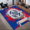 Custom Name New York Giants2 Flannel Pattern Square Carpet,Area Rug,Carpet Rug for Living Room Bedroom Sofa Playroom Decor,Non-slip Floor Mat