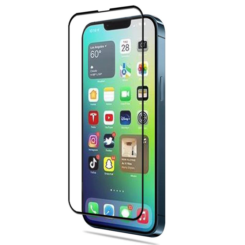 

MOCOLO 3D Curved Edges Screen Protector for iPhone 14 6.1 inch Wear-resistant Full Coverage HD Tempered Glass Film Full Glue Black
