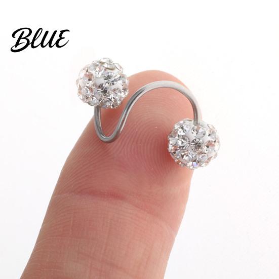 Sturdy Earring 1Pc Piercing Faux Crystal Tragus Studs