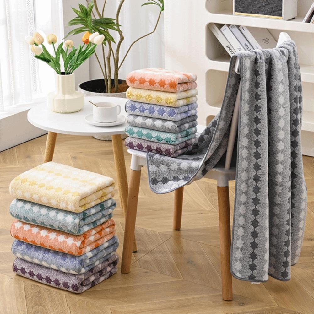 Quick Dry Coral Fleece Bath Towel Microfiber Beach Towel Multi-functional Large Towel Bathroom