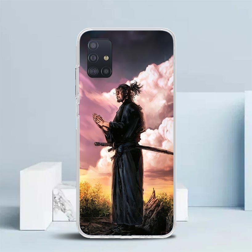 

Аниме Vagabond Самурай Мягкий чехол для Samsung Galaxy A12 A22 A32 A52 A72 A02S Чехол для телефона Note 20 Ultra 10 S10 Plus A51 A71 A50S Samsung A20S