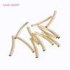 18K Gold Plated Brass Smooth Curved Tube Beads For Jewelry Making DIY  Bracelet Necklace Accessories Spacer Beads Wholesale