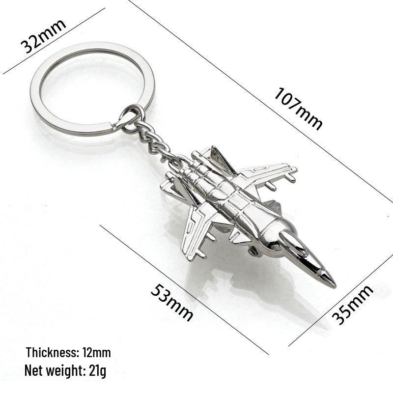 Creative Metal Airplane Keychain - Miniature Engine Pendant & Aviation Gift