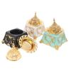1PC Classic Vintage Gold Metal Incense Burner Lid Middle East Arabic Resin Incense Burner Decoration Home Décor