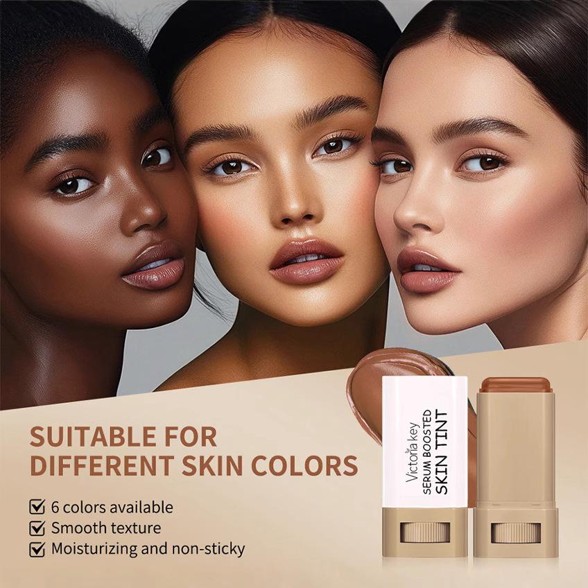 6 Farben Abdeckstift-Palette - Deckt Makel Akne Narben ab, Primer BB Cream Foundation Stick, Langanhaltendes Natürliches Finish Gesichts-Make-up für Alle Hauttypen