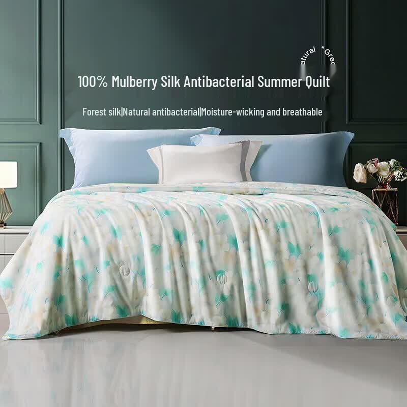 FUANNA Antibacterial 100% Silk Summer Quilt