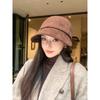 Women S Korean Style Winter Autumn Octagonal Hat Bow Decor Warm Sun Protection Cap