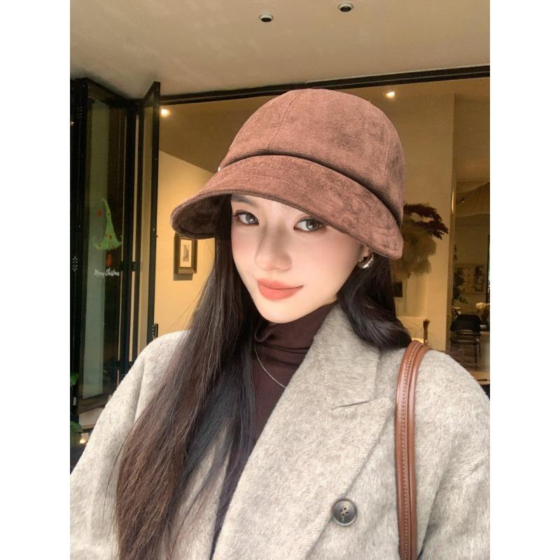 Women S Korean Style Winter Autumn Octagonal Hat Bow Decor Warm Sun Protection Cap