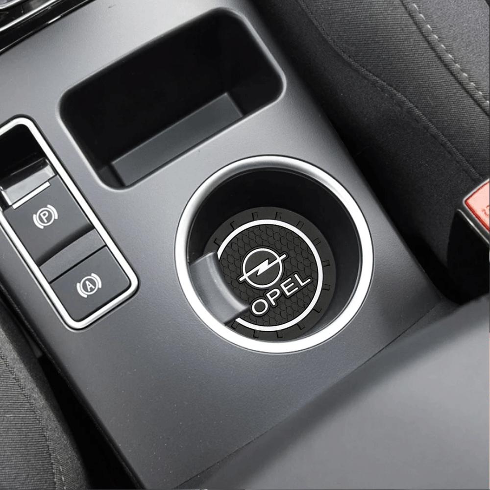 Car Styling Coaster Water Cup Holder Mat Badge Non-Slip Pads Decoration For Opel Astra Insignia Mokka Zafira Car Wheel Hubcap