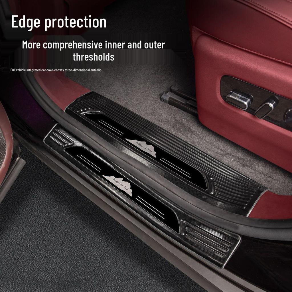 Applicable for Lantu Taishan Car Door Sill Protector Pedal Guard Interior Decoration Accessory.
