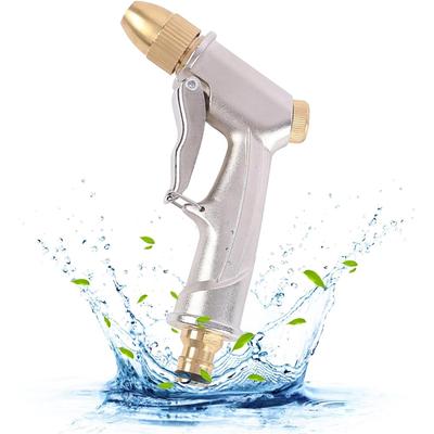 Garden Hose Spray Gun – High Pressure Zinc Metal Hand Watering Sprayer For Plant Watering, Car Washing – 4 Adjustable Modes, Leak-Proof