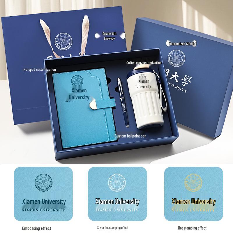 Custom Logo Notebook & Thermos Gift Set for Corporate Meetings